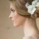 Bridal hair accessories, Flower Bridal headpiece, Bridal Flower hair pin, Ivory, Wedding hair flower accessories, Bridal hair piece, hairpin