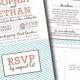 modern wedding invitation with perforated rsvp card - lovely.