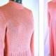 Vintage 1970's Salmon and Silver Prom Party Dress, Modern Size 6, Small