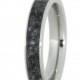 Gray Concrete Ring, Inlaid in a Titanium Ring used by Men and Woman as wedding bands