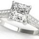 Princess Cut Diamond Ring, Princess Cut Engagement Ring, Diamond Engagement Ring, Princess Cut Diamond Ring in 14k Gold.