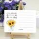 Mason jar advice cards cheap / Printed set of 50 / Country wedding advice and wishes cards / Advice for the new Mr and Mrs / Sunflower cards