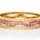 Pink Sapphire rings, 14k Gold Ring, yellow gold ring, sapphire ring, Designed gold Ring, pink sapphire wedding band, 14K yellow rings, rings
