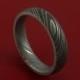Damascus Steel Ring Acid Finish Genuine Craftsmanship Band