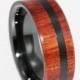 Black Ceramic Sleeve with Bloodwood Outlay and Ceramic Pinstripe