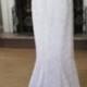 Wedding Dress - Halter Mermaid Style Fully Beaded with Small Train Size 10