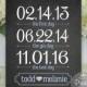 Important Life Dates Love Story Special Dates The Best Day Anniversary Printable Chalkboard Wedding Sign (#LVD1C)