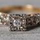 Vintage 1950's Diamond Engagement Ring VEG 
