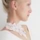 White lace necklace / Bridal lace choker / Wedding lace accessory / Lace necklace / Lace accessory