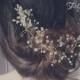 Pearls and Crystals Bridal Wedding Headband Bridal Headpiece Hairpiece Bridal Hair Vine Bridal Wreath Bridal Tiara Diadem