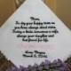 Embroidered wedding handkerchief - mother of bride gift hankerchief - personalized hankerchief