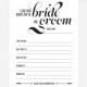 Wedding Mad Libs Card — Leave Your Wishes for the Bride and Groom Advice Printable Template - Marriage Advice Keepsake 
