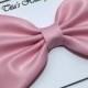 Pink Satin Hair Bow, Girls Fabric Hair Bow, Fabric Hair Bow, Retro kawaii Hair Bow, Extra Large Hair Bow, Girls Hair Bow 012