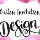 Custom wedding invitation design , printable wedding invitation, invitation set design, custom wedding suite, hand lettered invitation