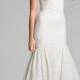 Theia Strapless Embroidered Lace Trumpet Gown 