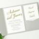 Pocket Wedding Invitation Template - INSTANT DOWNLOAD 