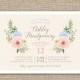 Printable Bridal or Baby Shower Invitation, Watercolor Wildflowers.