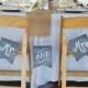 Chalkboard Style Mr & Mrs Wedding Sign Chair Sign Reception Decoration Engagement Photo Prop