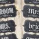 Chalkboard Style Mr & Mrs / Bride Groom Wedding Sign Engagement Photo Prop Engagement Party Decoration