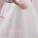 Elegant Dreamy Flower Girl Wedding Floor Length Lace and Gown Avail in White or Ivory