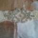 Wedding Toss Garter- Rhinestone Garter on Ivory Lace  - Style TG10040