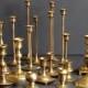 Lot 18 Brass Candlesticks Candle Holder Mismatched Wedding Decor  Mix Matched