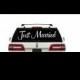 Just Married Car Decal  #6 Vinyl Car Window Decal- Just Married Sign- Just Married Car- Wedding Decor- Wedding Decoration