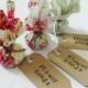 Set Of 10 Country Garden Flower Seed Wedding Favours With Hand Stamped Labels