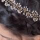 Hair vine headband bridal hair accessories hair wreath with hand wired crystals
