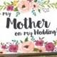 Mom Thank You Mother Wedding Card, Mom Thank You Card, Thank You Mom, Mother Card, Wedding Day Mom Thank You Card, I Love You Mom