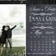 Save The Date Magnet, Card or Postcard . Chalkboard Calendar