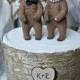 Bear wedding cake topper-bears-bear lover-black bear-grizzley bear-brown bear-bear lover-bear wedding-rustic wedding-fall wedding-kissing