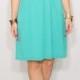 Turquoise dress Mint dress Chiffon dress Short dress Keyhole dress