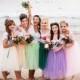 The Mersisters Bridesmaids Skirts Custom Colors Bridal Beach Party Knee Length Tulle Tutu Skirt with Sash