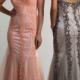 Tulle Appliques Crystals Spaghetti Straps Sheath Ruched Floor Length Sleeveless