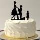 Engagement Cake Topper BRIDE + GROOM + CHILD Girl Silhouette Wedding Cake Topper Bride Groom Child Bride Groom Son Silhouette