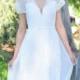 Chloe - Romantic wedding dress with lace top and chiffon skirt, boho wedding dress, backless  wedding dress, beach wedding dress