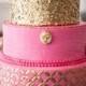 Pink  & gold wedding cake