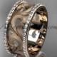 14kt rose gold diamond engagement ring, wedding band ADLR121BD