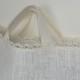 Linen tote bag white linen and lace wedding bridal favor tote bag