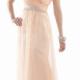 One Shoulder Ruched Crystals Chiffon A-line Floor Length Sleeveless