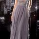 Appliques Red V-back Chiffon Scoop A-line Floor Length Grey Ruched