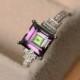 Mystic topaz ring, sterling silver, princess cut ring, engagement ring