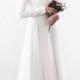 Ivory Maxi Tulle Gown With Long Sleeves , Wedding Maxi Tulle Gown