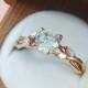 14K Rose Gold Willow Diamond Ring