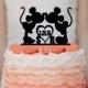Disney wedding cake topper - Custom Wedding Cake Topper - Mickey & Minnie Cake Topper - initials Cake Topper - Personalized Cake topper