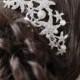 Bridal Vintage Beach Wedding Starfish Hair Comb Rhinestone and Pearl