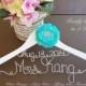 SURPRISE SALE. Personalized Bridal Wedding Hanger. Bridal Hanger. Bridal Party. Custome Hanger. Comes With Bow.