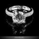 Genevi 3.5 Carat Round Cut Solitaire Engagement CZ Ring,4.5 Carat Paved Eternity Cubic Zirconia Diamond Wedding Anniversary Ring - BS108336R