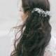Bridal Headpiece , Wedding Hair Piece, Large Bridal Hair Comb  , Bridal Hair Accessories, Wedding Swarovski Opal Crystal Pearl Headpiece
